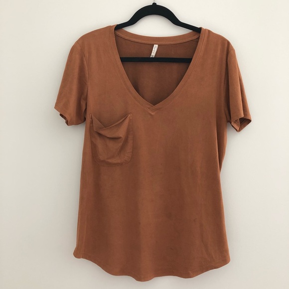 Tops - Z Supply Faux Suede Pocket Tee